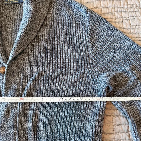 Polo by Ralph Lauren Men's blue cardigan